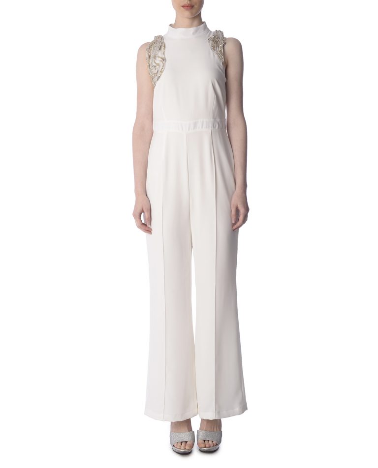 ivory And Gold Classic Jumpsuit